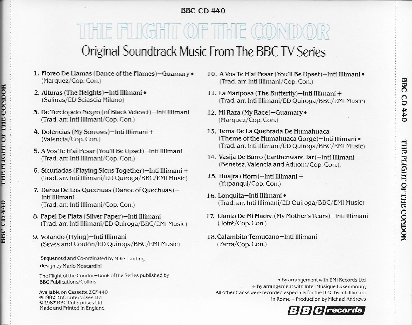 Picture of BBCCD440 Flight of the condor by artist Various from the BBC records and Tapes library